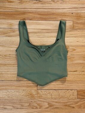Urban Outfitters Olive Ribbed Tank Top